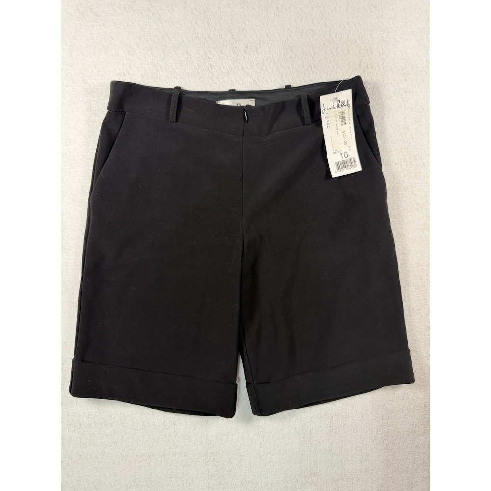 Joseph Ribkoff Flat Front Cuffed Bermuda Shorts Women's Size 10 Black -New W Tag